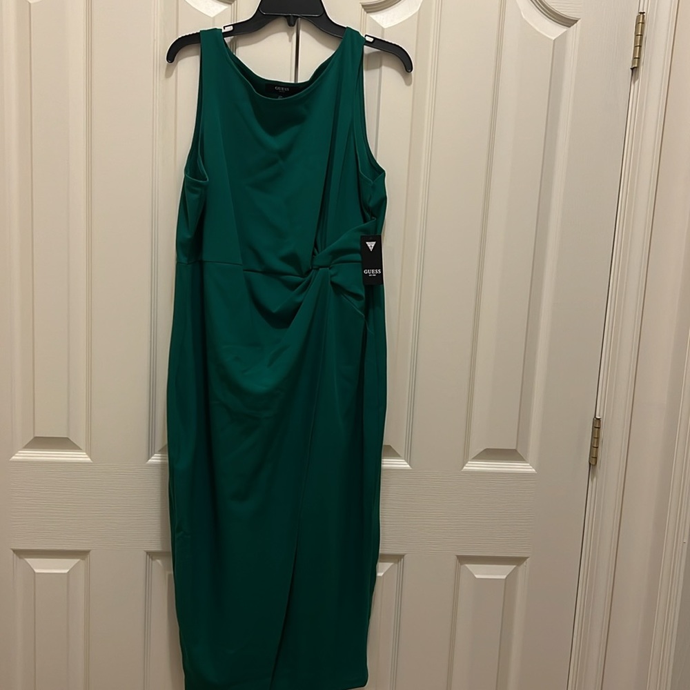Guess Twist-Front Scuba-Crepe Sheath Dress - Picture 2 of 7